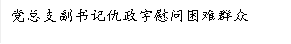 党总支副书记仇政宇慰问困难群众